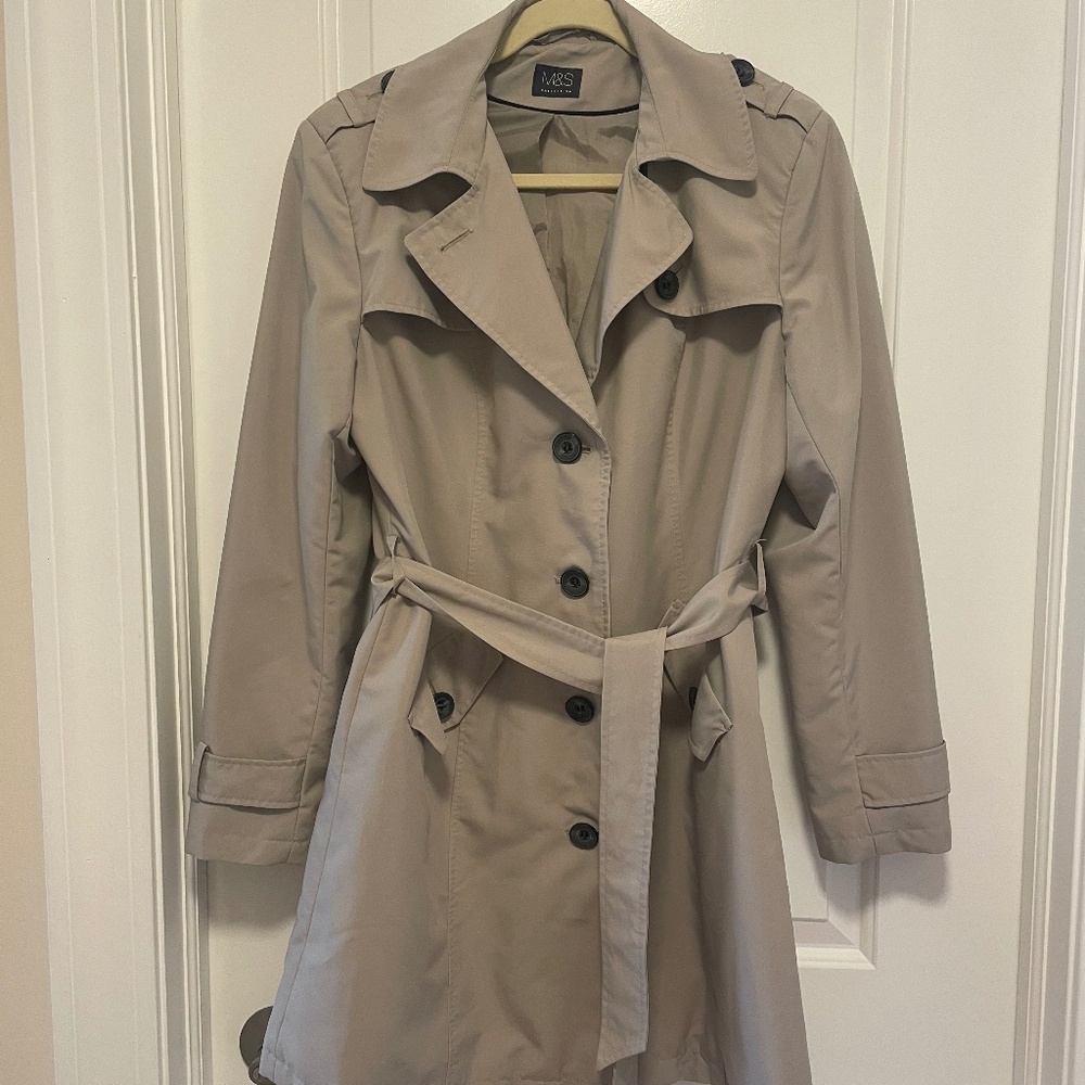 Marks & Spencer Trench Coat - Size 12 UK like Size 8 US